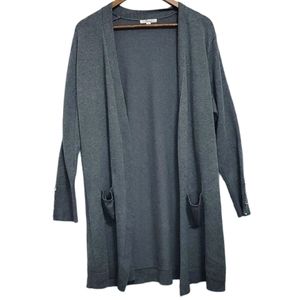89th and Madison Long-Sleeve Gray Cardigan…